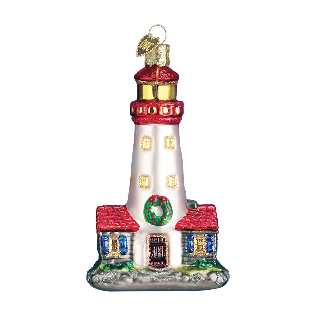 Old World Christmas Lighthouse Glass Ornament