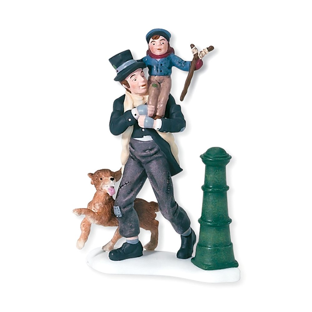 Department 56 Dickens' Village Bob Cratchit and Tiny Tim Accessory: Fitzula's Gift Shop
