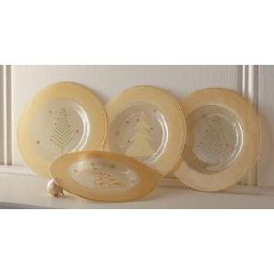 tag Golden Tree Glass Plates
