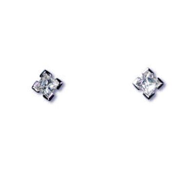 Mischa Sterling Silver Square Stud Earrings