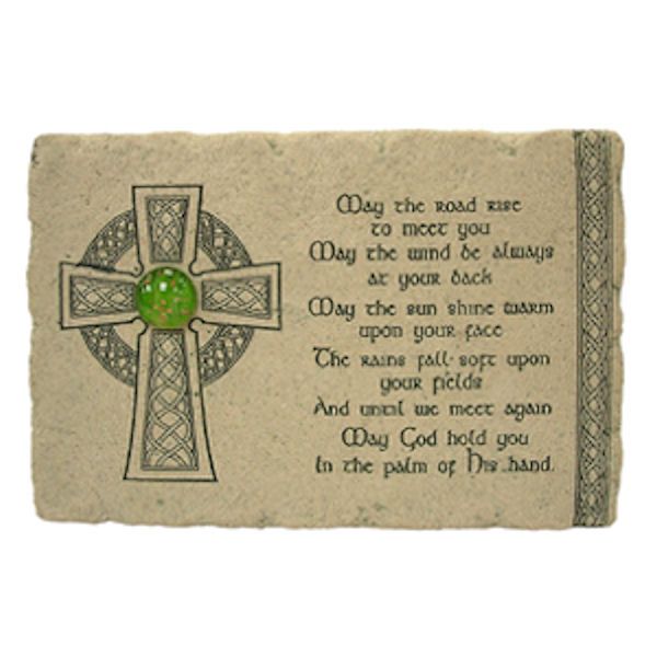Roman Irish Faithstone Plaque with Celtic Cross
