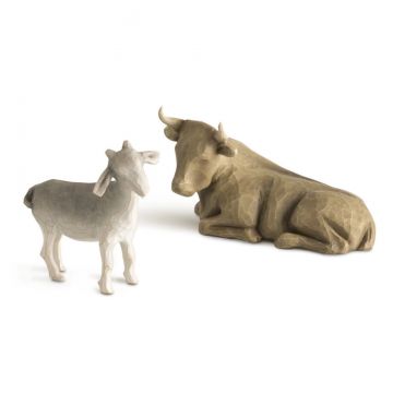 Willow Tree Nativity Ox and Goat Figurines