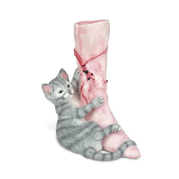 Country Artists Cat with Pink Feather Boot