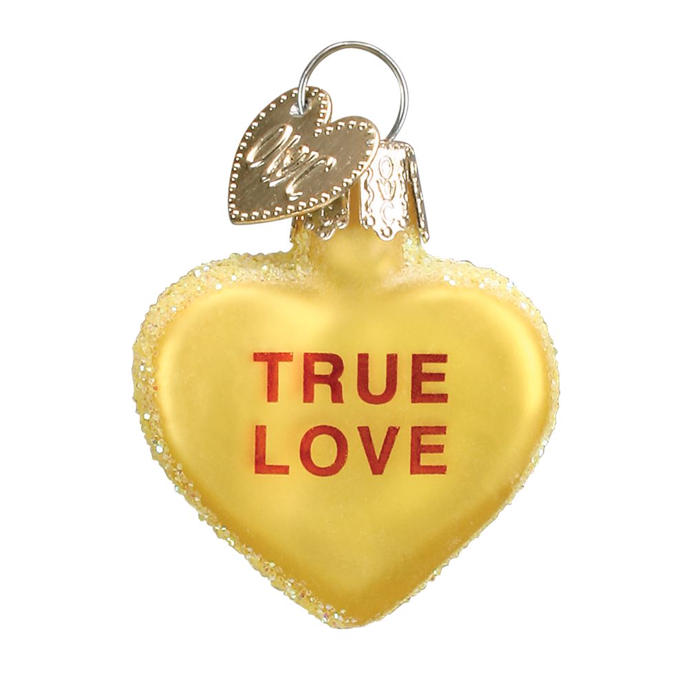 Old World Christmas Conversation Heart True Love Glass Ornament