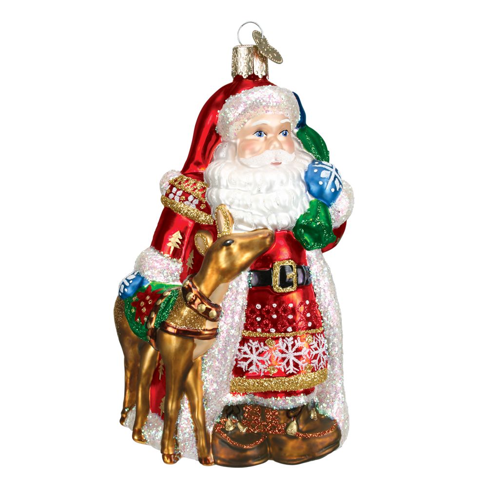 Old World Christmas Nordic Santa Glass Ornament