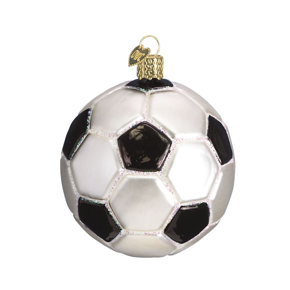 Old World Christmas Soccer Ball Glass Ornament