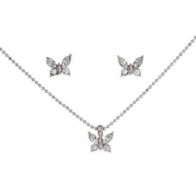 Annaleece Flutter Butterfly Earrings and Pendant Set