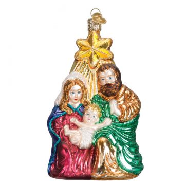 Old World Christmas Holy Family Glass Ornament