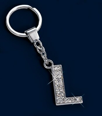 Russ Berrie The Letter L Crystal Key Ring