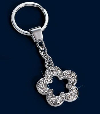 Russ Berrie Flower Crystal Key Ring