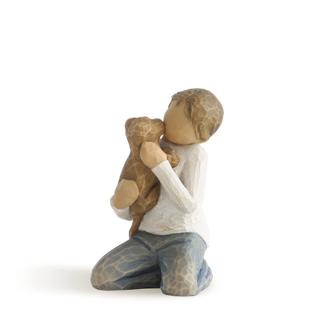 Willow Tree Kindness Boy with Puppy Figurine