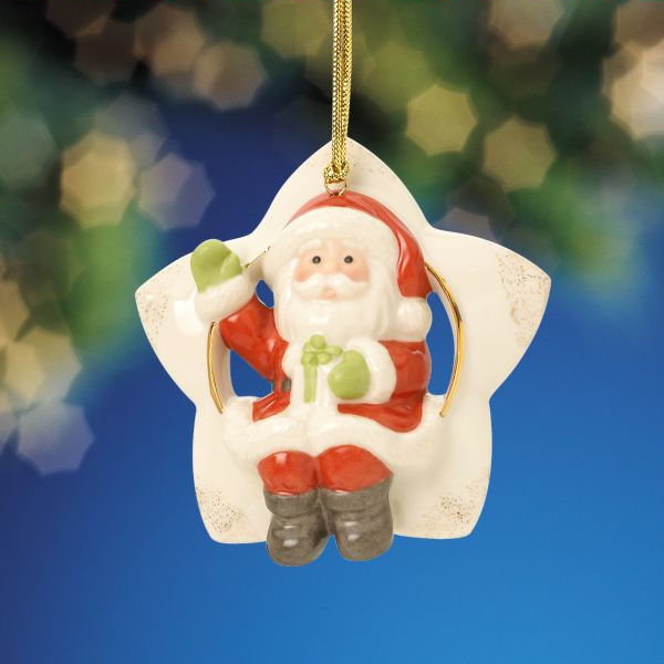 Lenox Santa Sitting on a Star Ornament