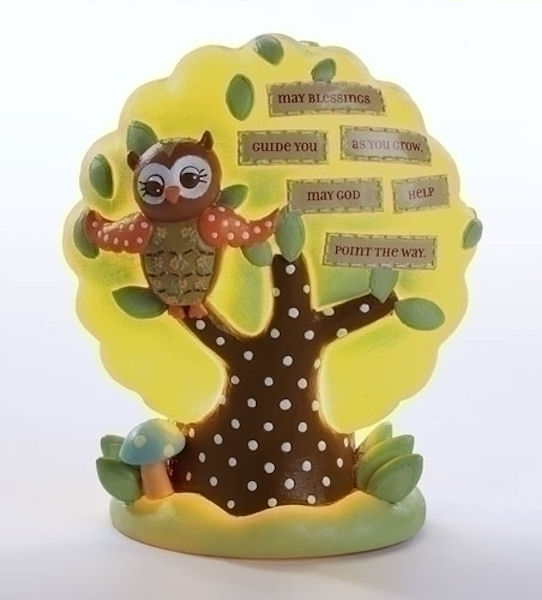 Roman Learning To Fly - Owl In Tree Night Light