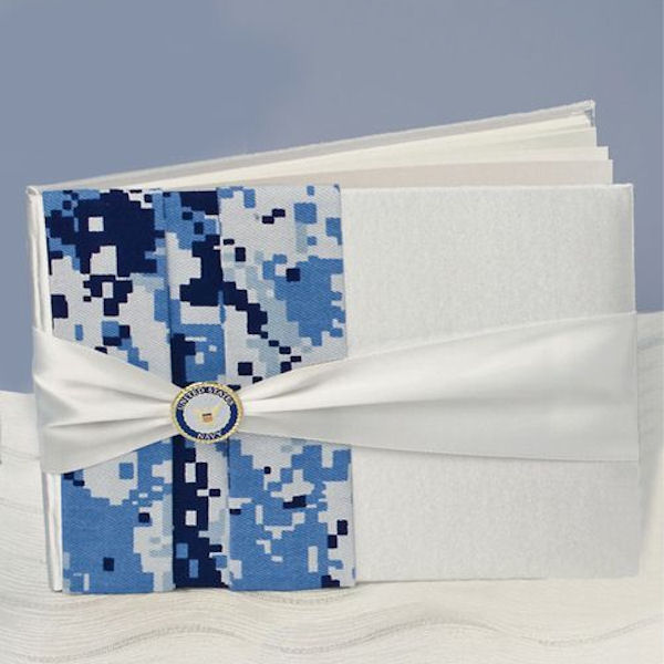 Ivy Lane Design Military Wedding Collection Navy Camouflage Guest Book