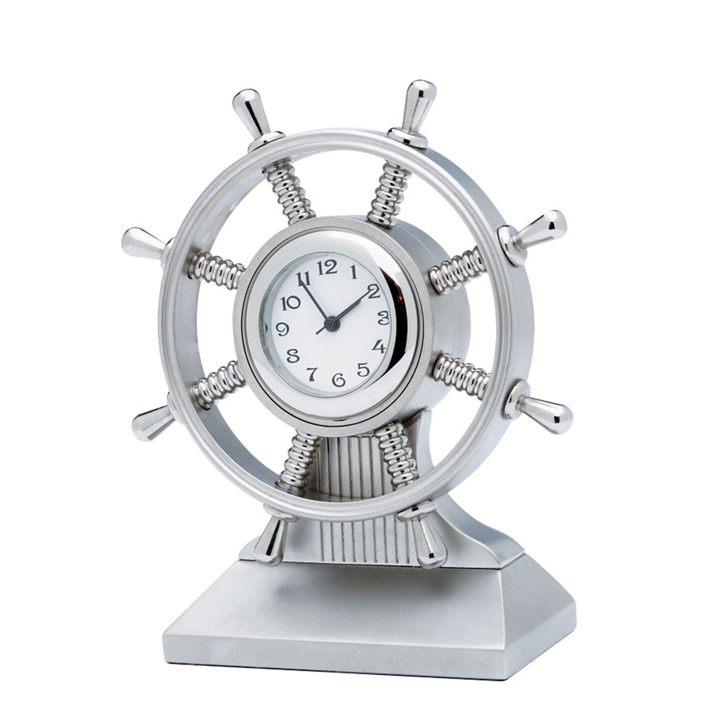 Sanis Enterprises Ship Wheel Desk Clock