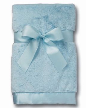 Bearington Baby Blue Silky Soft Crib Blanket