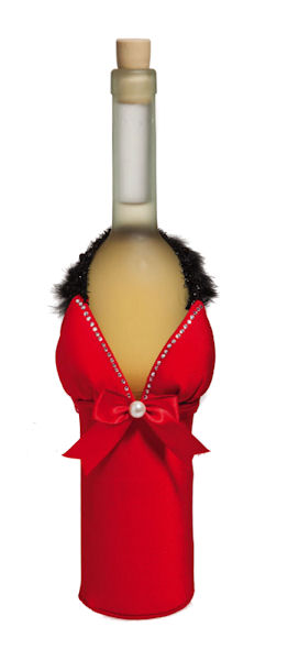 Cypress Home High Spirits Red Dress Wine Bag
