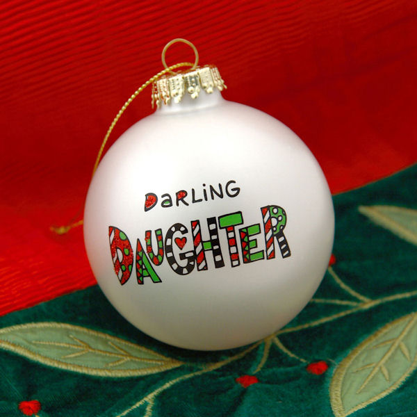 Our Name Is Mud Darling Daughter Doodle Ornament