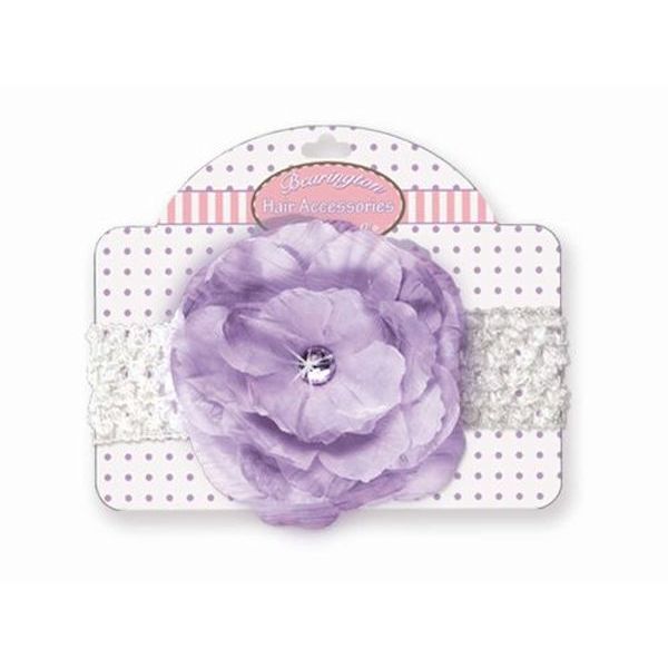 Bearington Baby Purple Blooms Crochet Headband