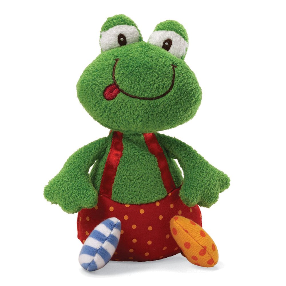 GUND Sock Hop Ribbitz Frog Chime 8" Plush Toy