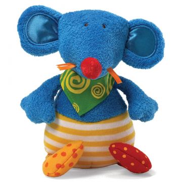 GUND babyGUND Sock Hop Sneaks Mouse Chime Toy 8" Plush