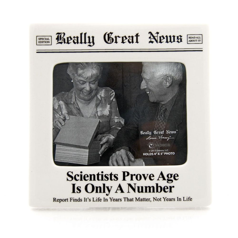Really Great News Age Is A Number Photo Frame