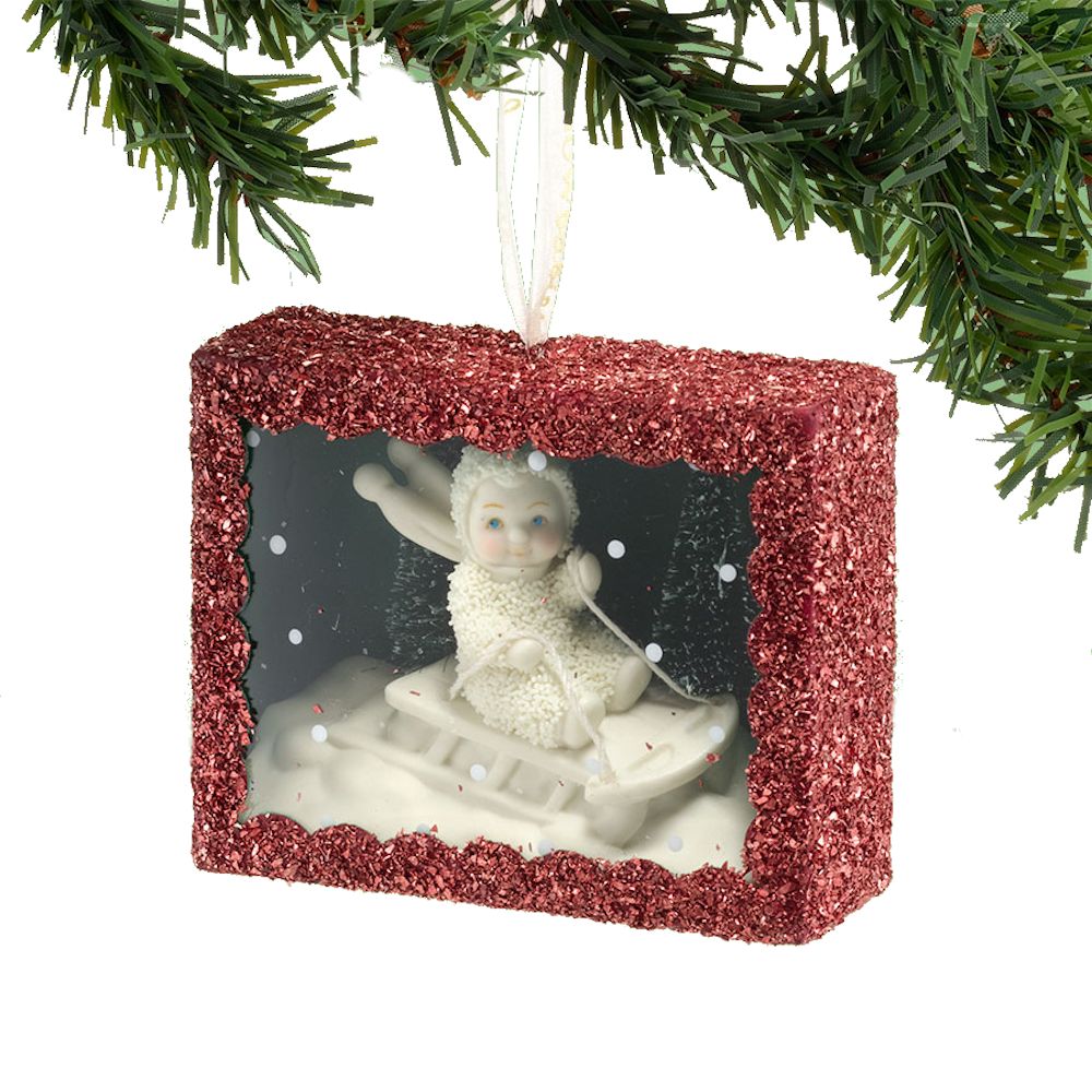 Snowbabies Celebrations Christmas Memories Snowy Sledding Box Ornament