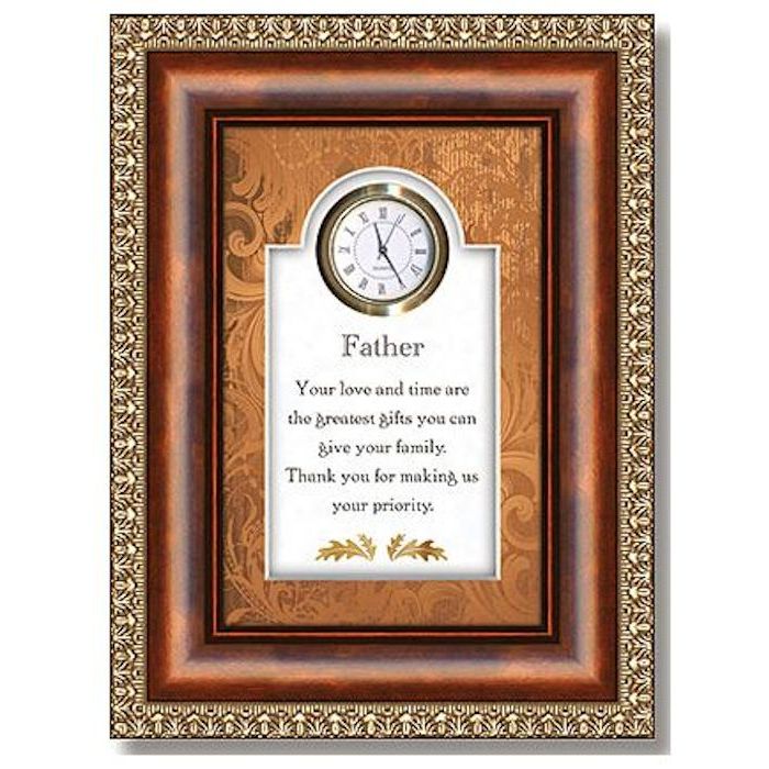 Christian Brands Heartfelt Father 3D Tabletop Clock Framed under Glass