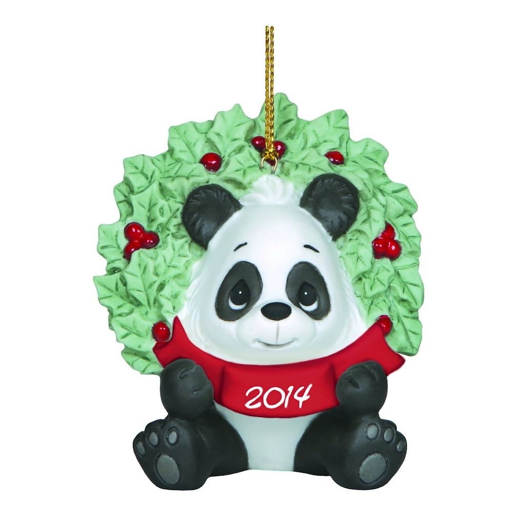 Precious Moments Happy Holly-Days 2014 Dated Panda Ornament