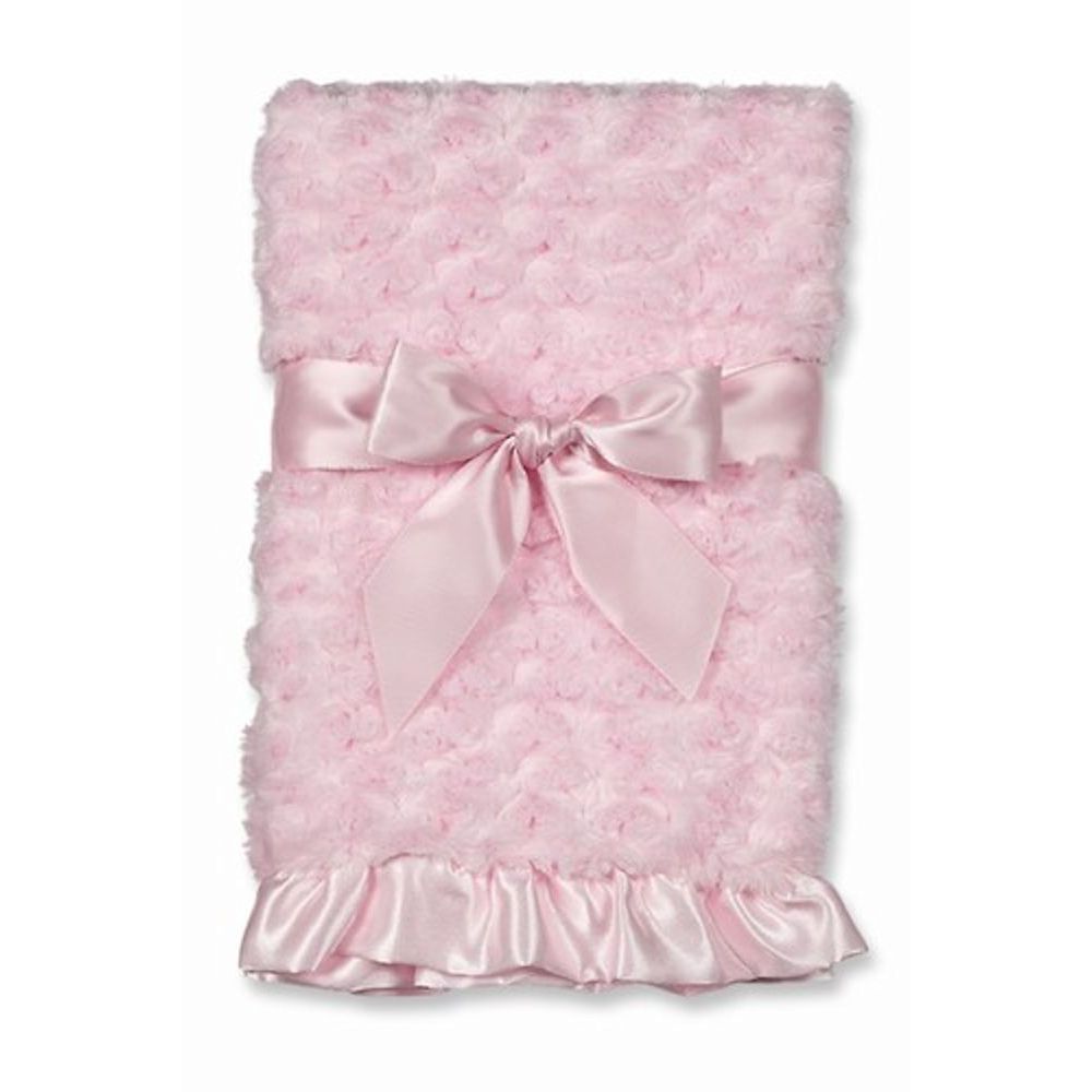 Bearington Baby Swirly Snuggle Blanket - Pink