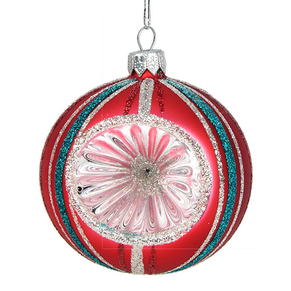 Department 56 Red and Silver Reflector Ornament