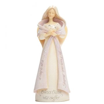 Foundations Bless Those Who Suffer Mini Angel Figurine