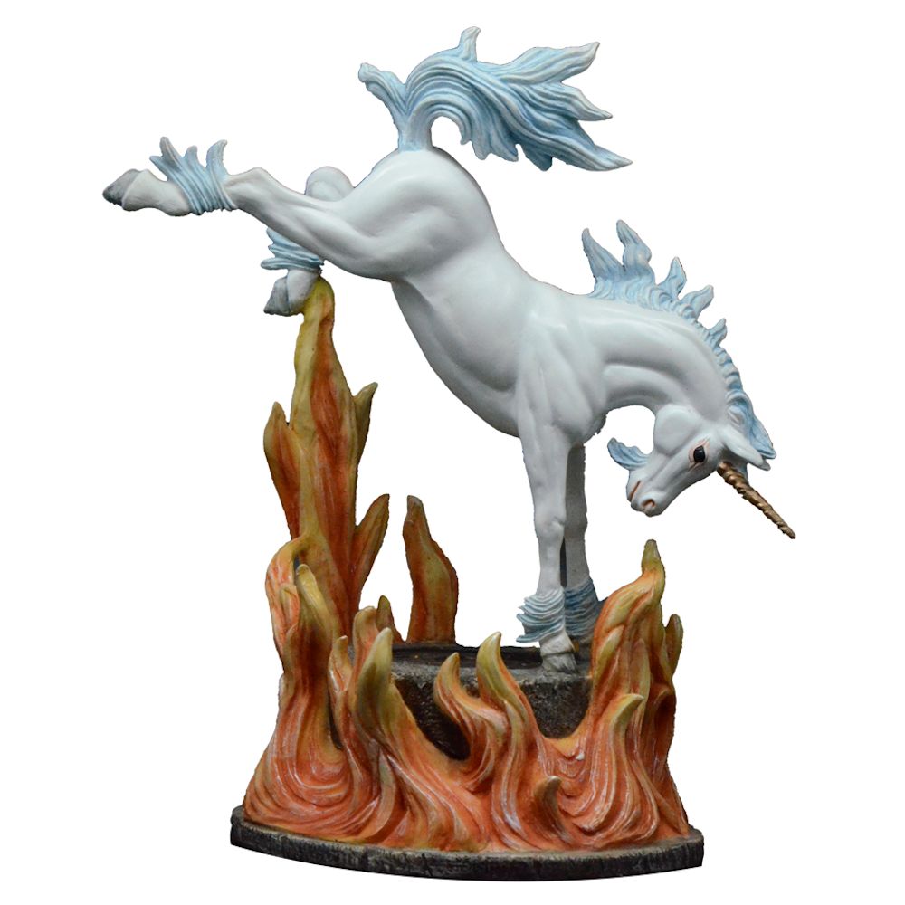 Fairysite Fire Infernos Unicorn Figurine