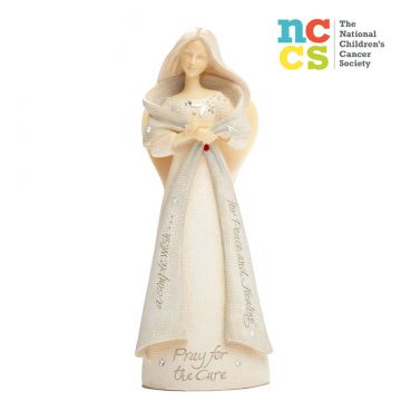 Foundations Pray for a Cure Mini Angel Figurine
