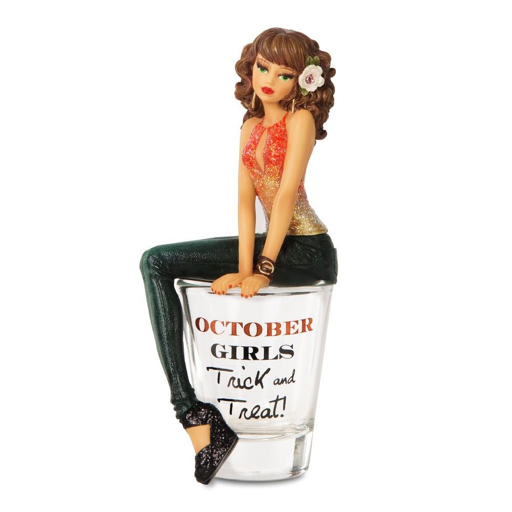 Hiccup by H2Z October Girls Trick and Treat! Shot Glass with Figurine