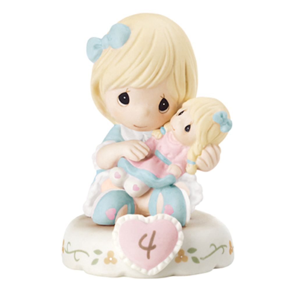 Precious Moments Growing In Grace Age 4 Blonde - Girl With Doll