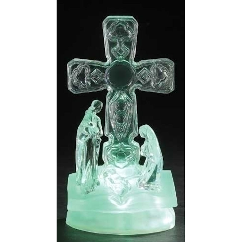 Roman LED Holy Family with Cross on Bible