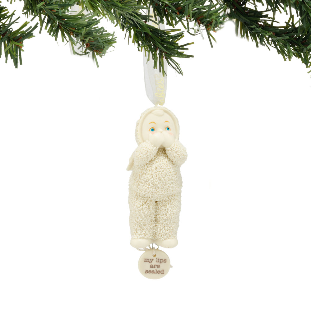 Snowbabies Celebrations My Lips Are Sealed Hanging Ornament