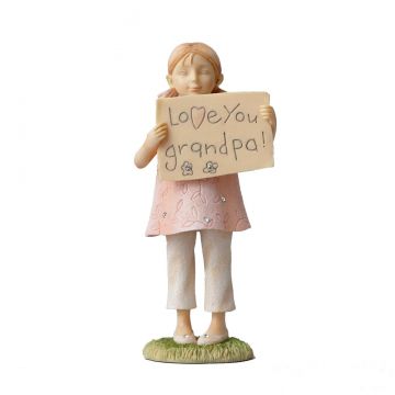 Foundations Love You Grandpa - Girl Figurine