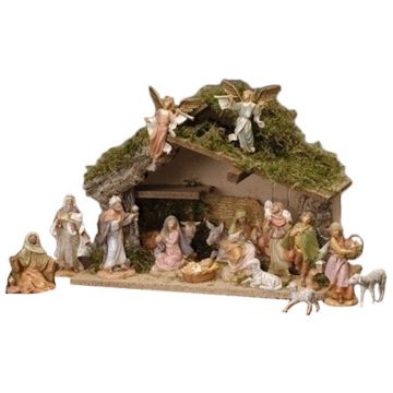 Fontanini Heirloom 16 Piece Nativity Set with Italian Stable