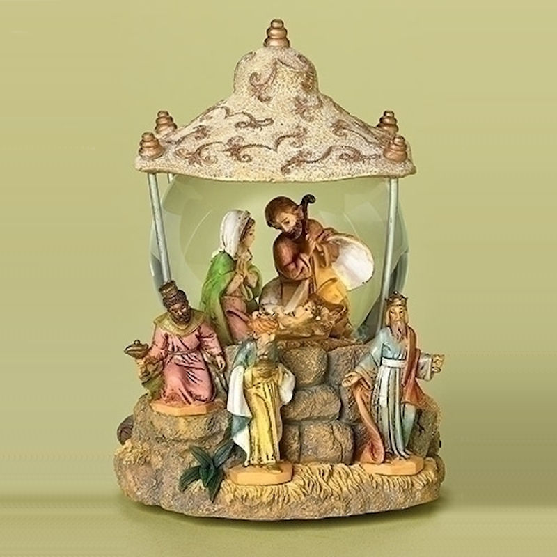 Fontanini Holy Family with 3 Kings Musical Waterglobe