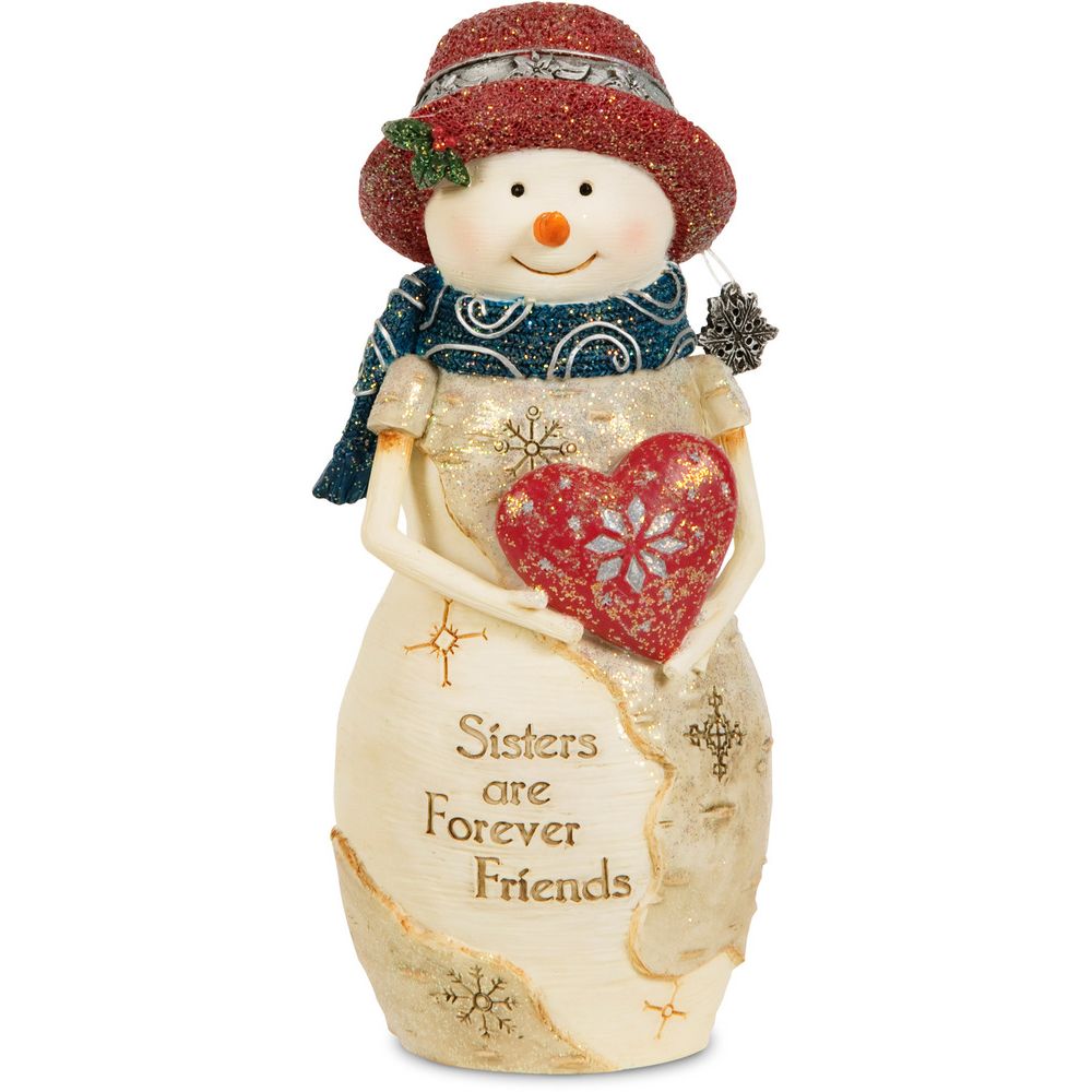 Pavilion Gift The Birchhearts Sister Snowwoman Holding a Heart