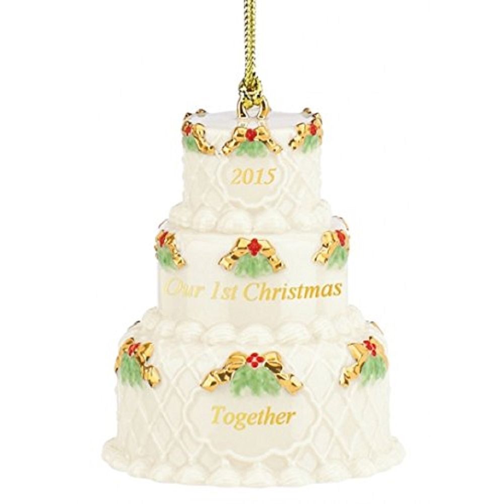 Lenox 2015 Our 1st Christmas Together Cake Ornament