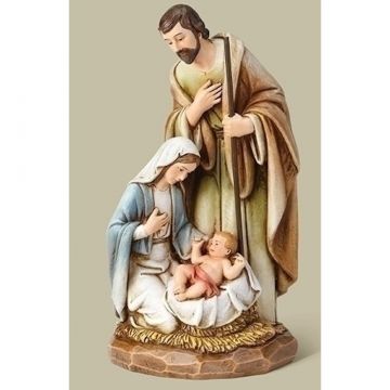 Roman Joseph's Studio Holy Family Wood Carved Look Figurine