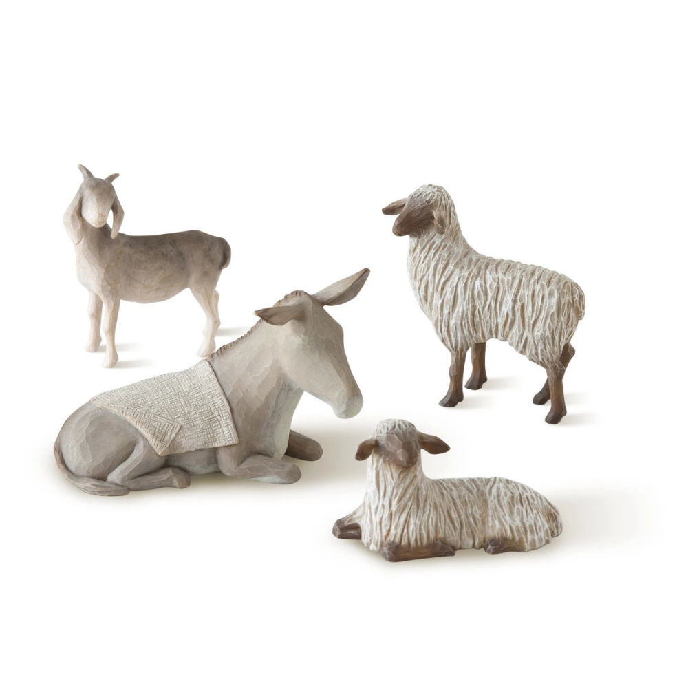 Willow Tree Nativity Collection Sheltering Animals for The Holy Family