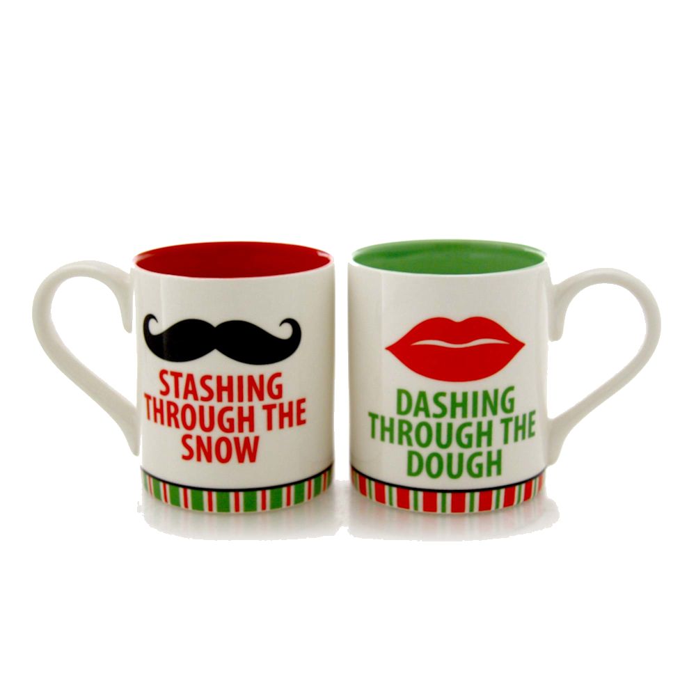 Our Name Is Mud Mr and Mrs Christmas Mug Set