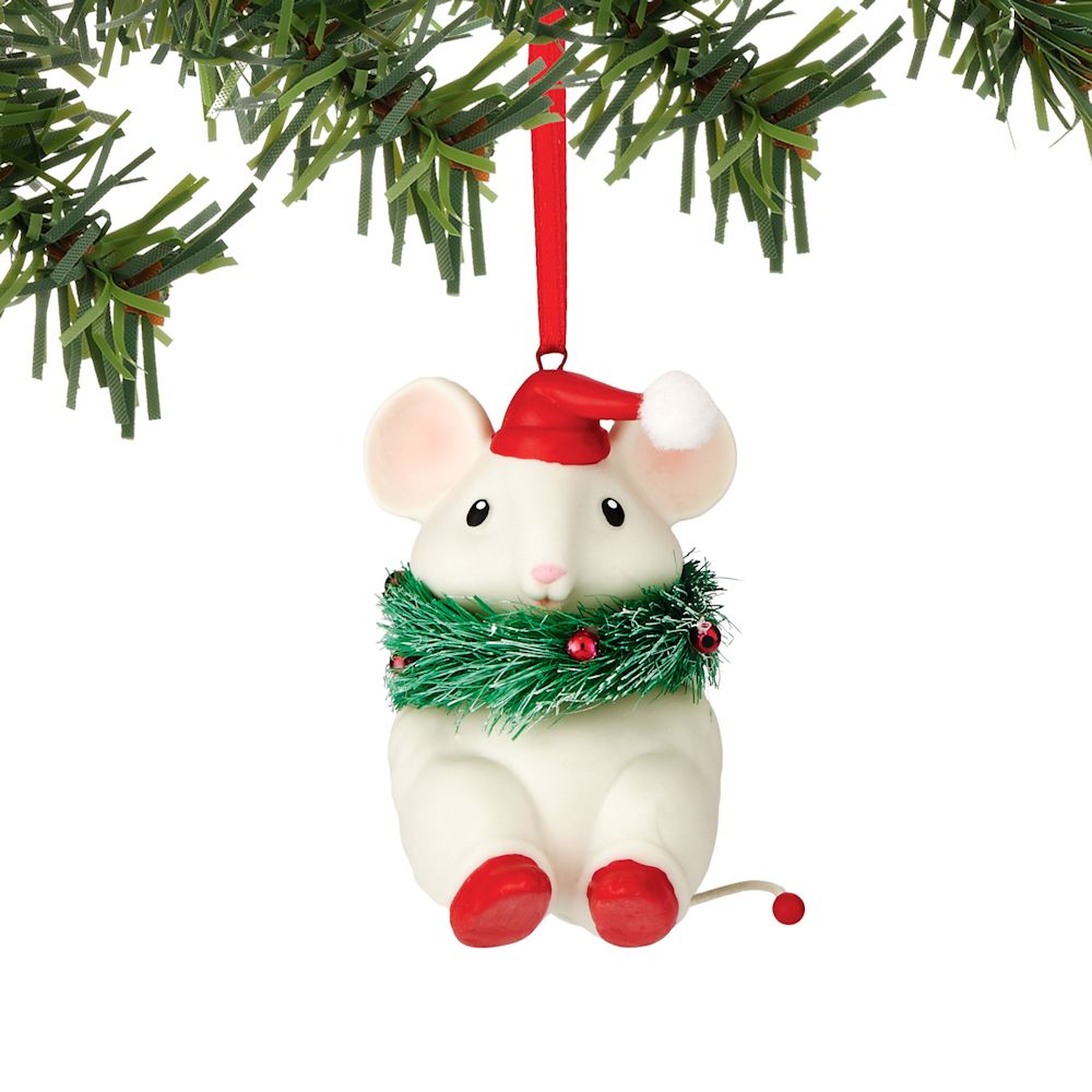 Department 56 Merry Mice Olive The Wreath Maker Ornament