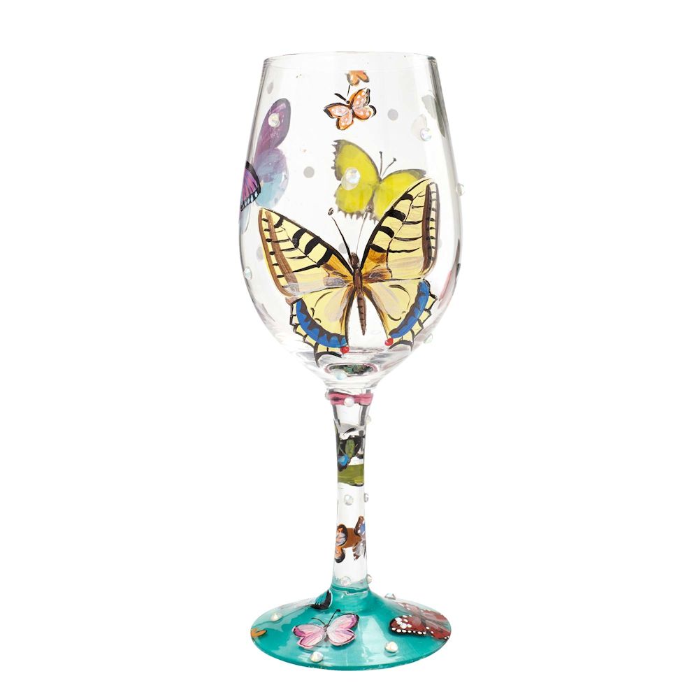 Lolita Butterflies Wine Glass