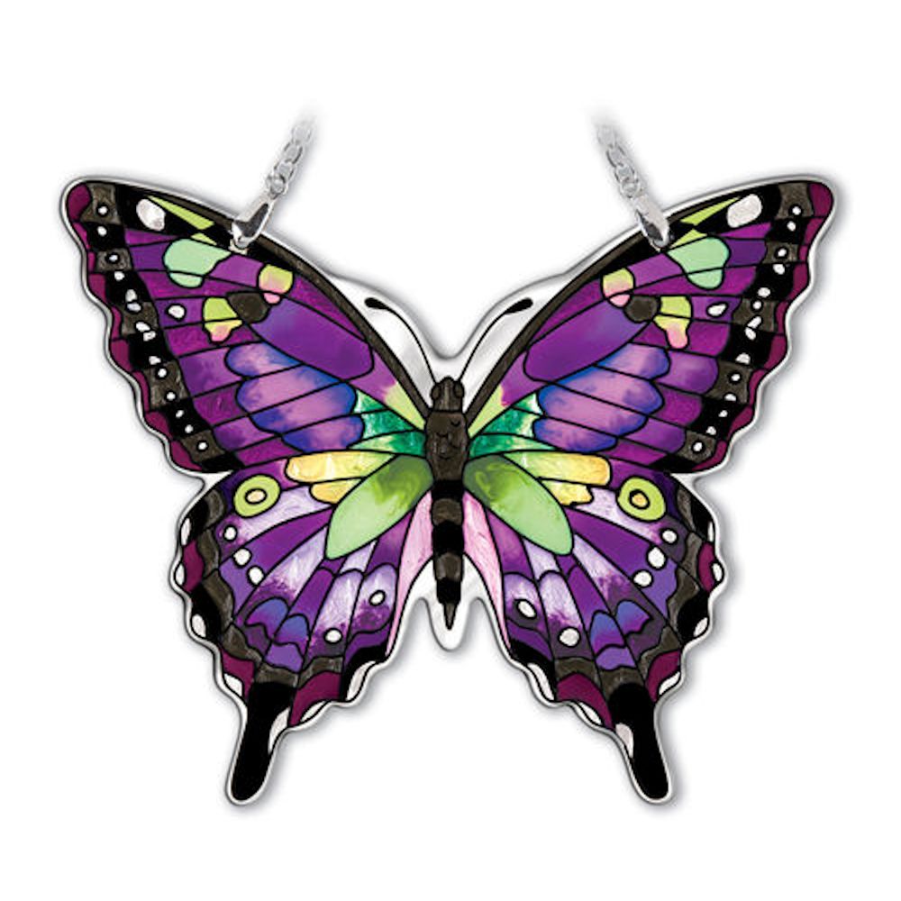 Amia Purple Swallowtail Butterfly Medium Suncatcher