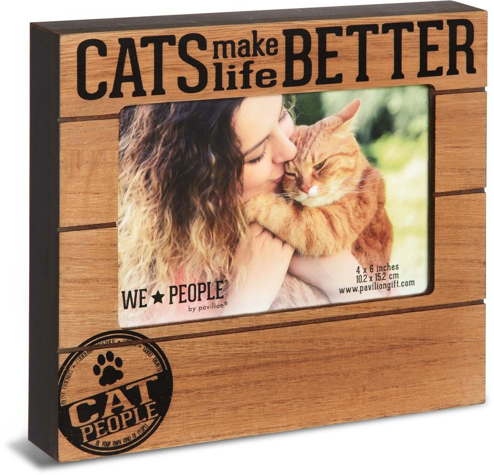 Pavilion Gift We People Cats Make Life Better 4x6 Cat Picture Frame